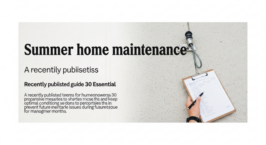 New Guide Details Extensive Summer Home Maintenance for Chapin Properties