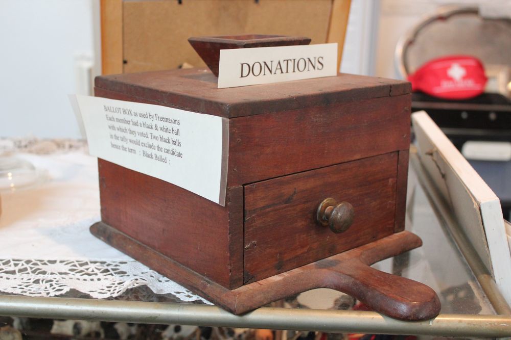 Ballot box used for election voting
