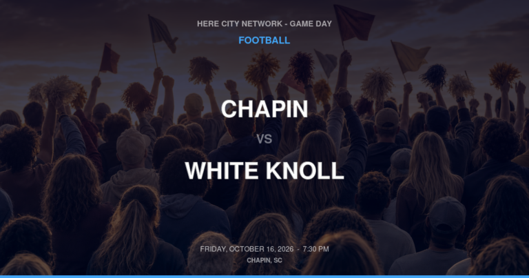 Chapin vs. White Knoll — Football Game Day — Lexington, SC — Oct 16, 2026