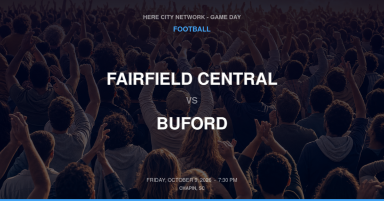 Fairfield Central vs. Buford — Football Game Day — Lancaster, SC — Oct 9, 2026