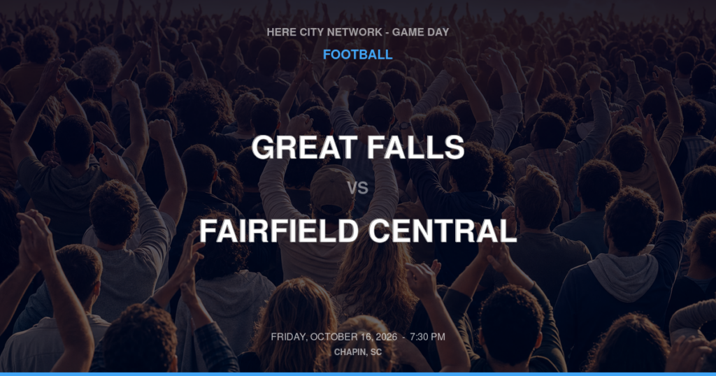 Great Falls vs. Fairfield Central — Football Game Day — Winnsboro, SC — Oct 16, 2026