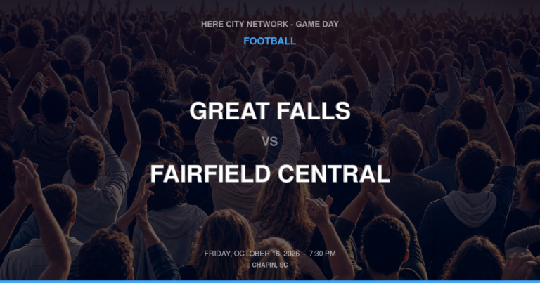 Great Falls vs. Fairfield Central — Football Game Day — Winnsboro, SC — Oct 16, 2026