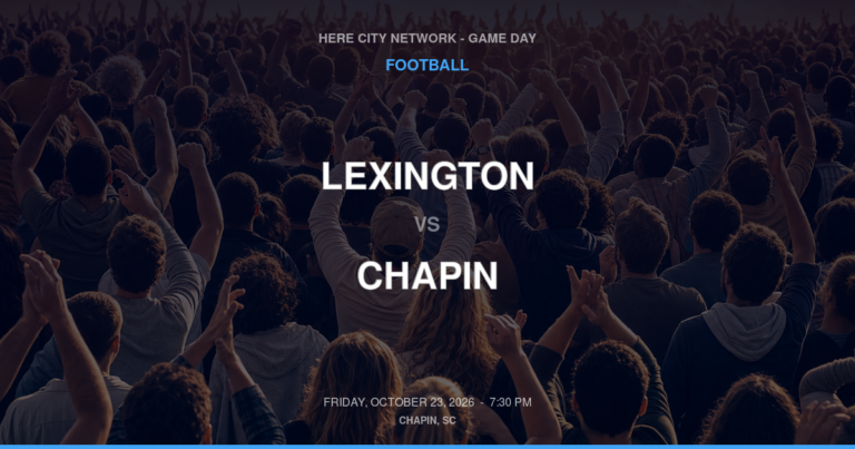 Lexington vs. Chapin — Football Game Day — Chapin, SC — Oct 23, 2026