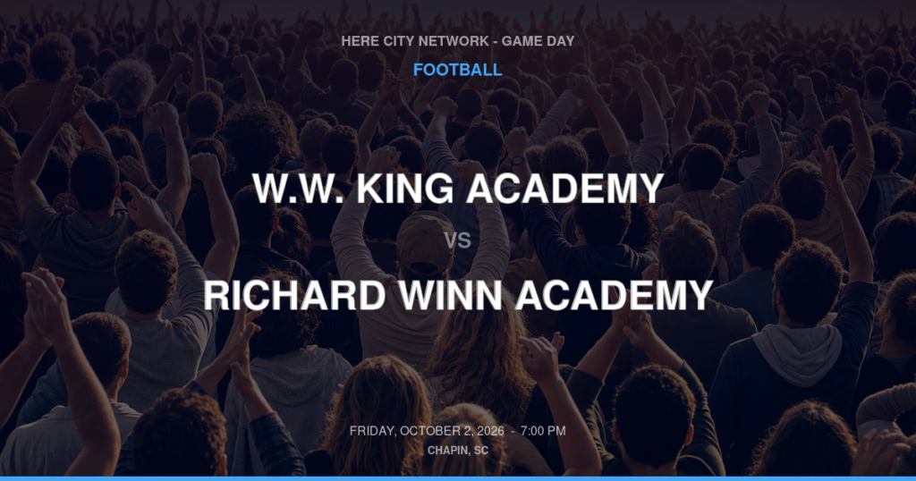 W.W. King Academy vs. Richard Winn Academy — Football Game Day — Winnsboro, SC — Oct 2, 2026