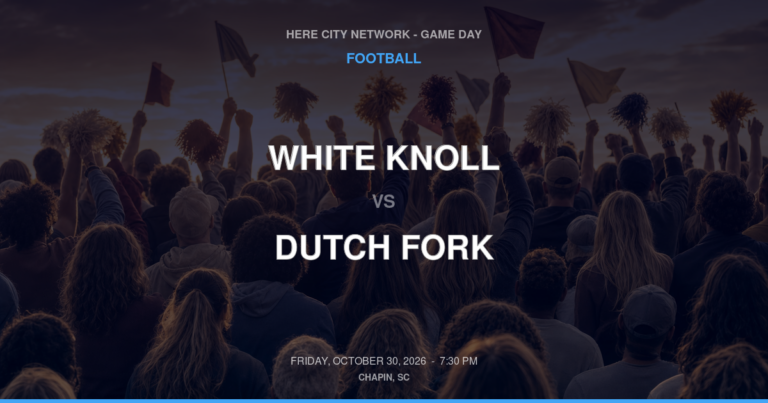 White Knoll vs. Dutch Fork — Football Game Day — Irmo, SC — Oct 30, 2026